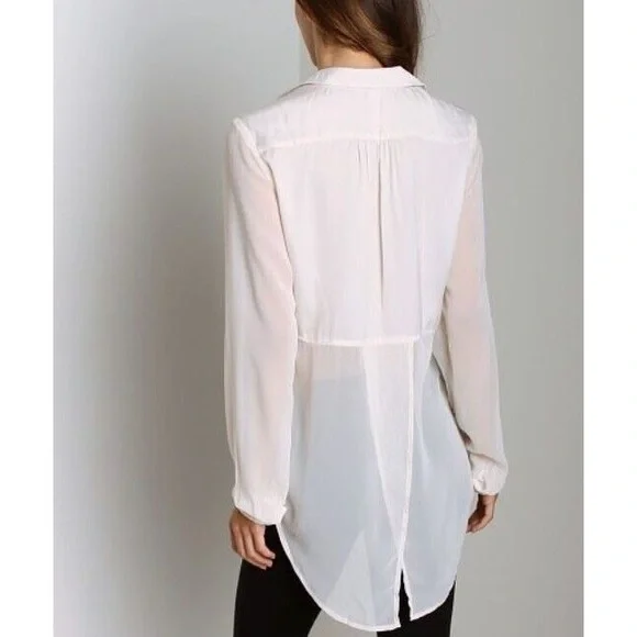 FREE PEOPLE Cream Best of Both Worlds Button Front Tunic - Picture 2 of 10